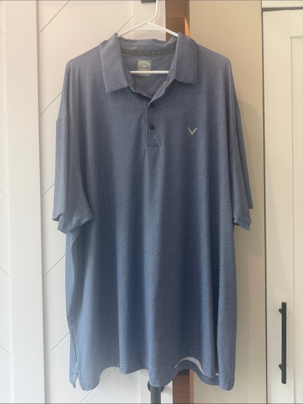 Callaway Blue & Grey patterned Men's Polo - Short Sleeve Performance